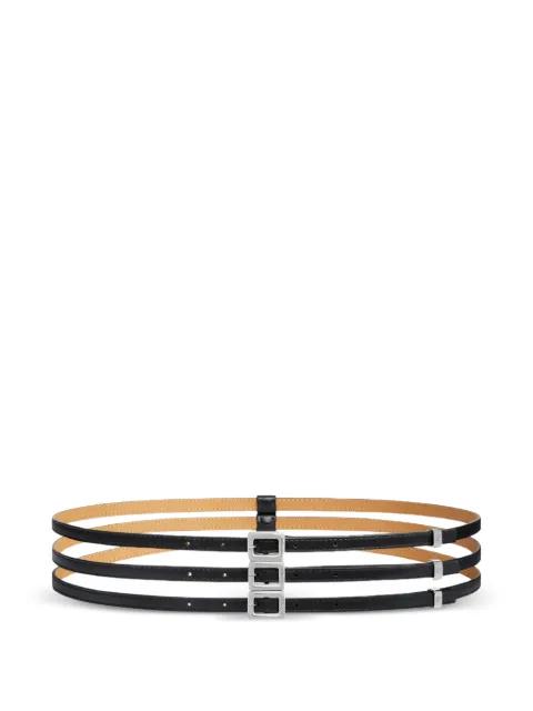 square leather triple belt by COURREGES