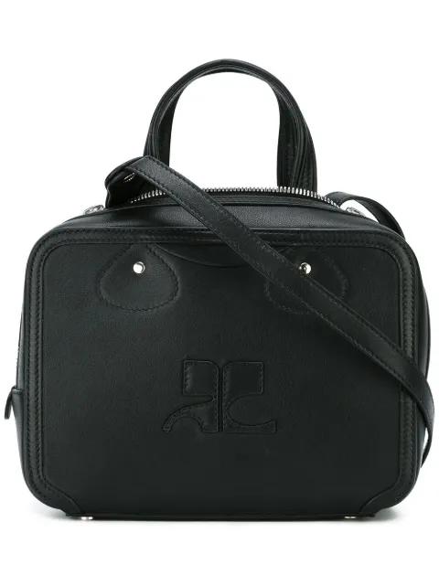 square logo tote by COURREGES