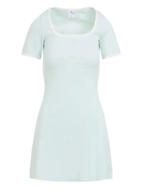 square neck logo dress by COURREGES