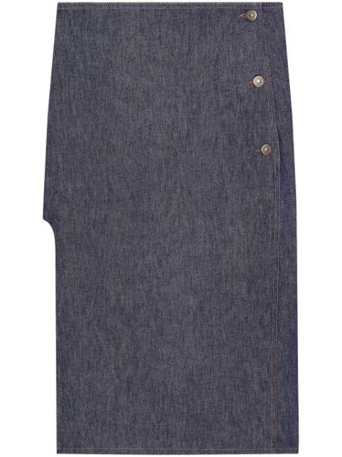 straight denim skirt by COURREGES