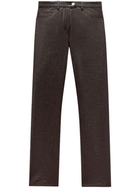 straight-leg vinyl trousers by COURREGES