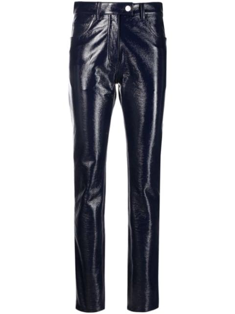 straight-leg vinyl trousers by COURREGES