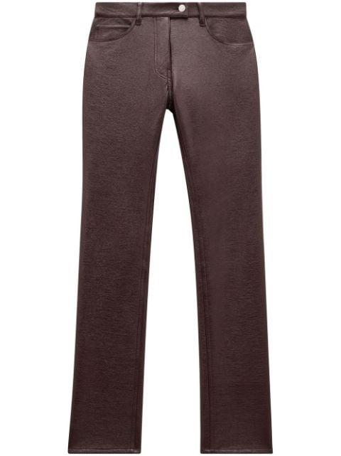 straight-leg vinyl trousers by COURREGES