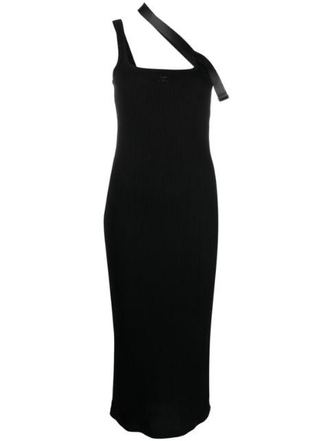 strap-detail midi dress by COURREGES