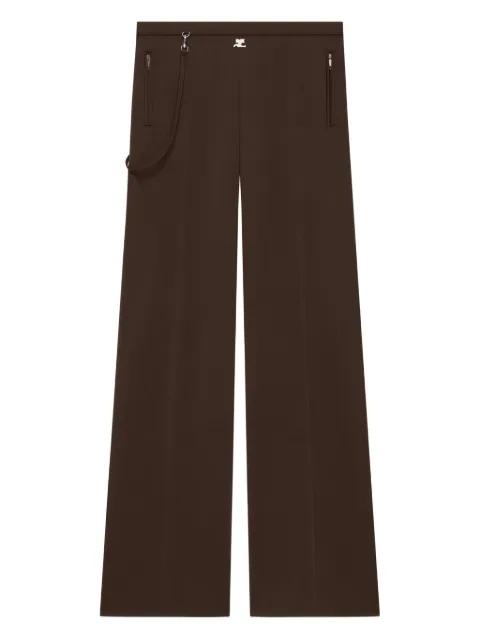 strap-detail track pants by COURREGES