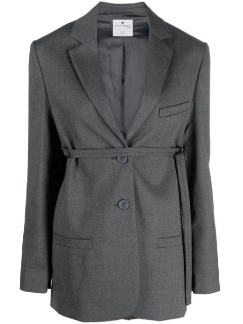 tailored belted blazer by COURREGES