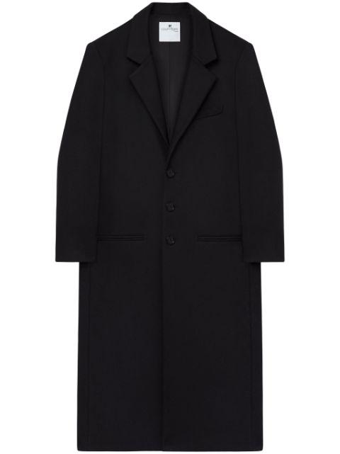 tailored long wool blend coat by COURREGES
