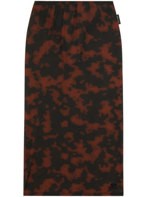 tortoiseshell-effect tube skirt by COURREGES