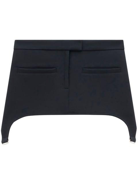 twill suspenders mini skirt by COURREGES