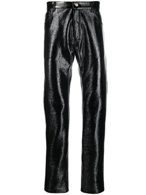 vinyl straight-leg trousers by COURREGES