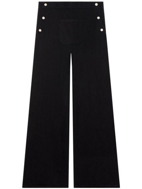 wide-leg cotton-blend trousers by COURREGES