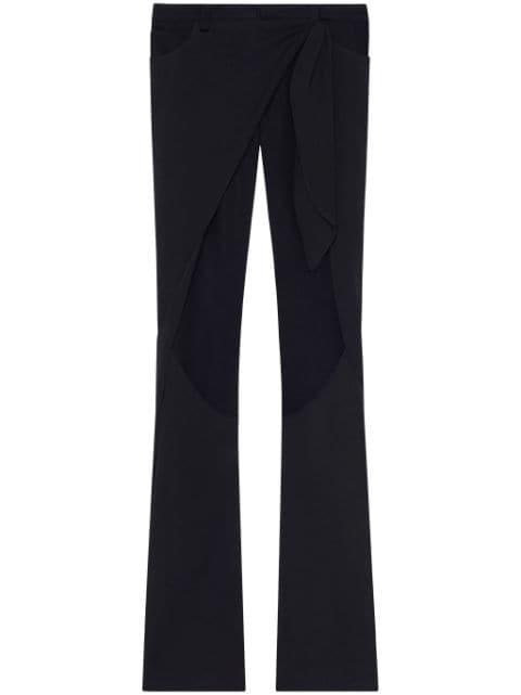 wrap-design flared jeans by COURREGES
