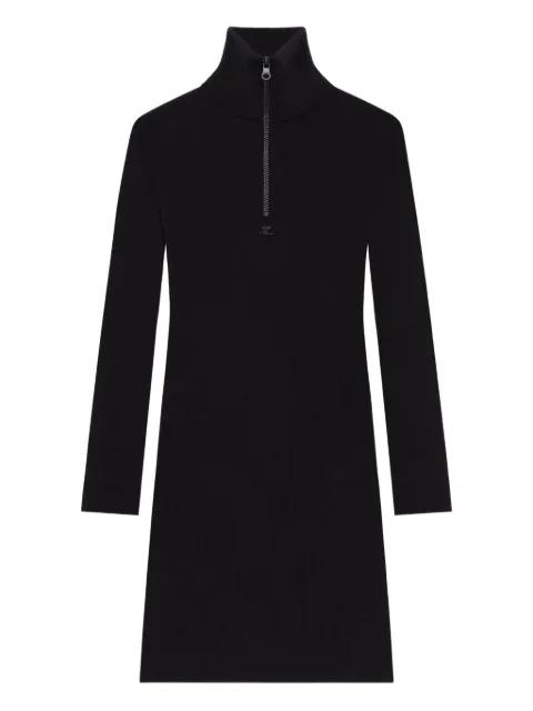 zip-closure jersey dress by COURREGES