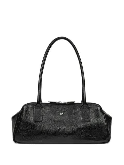 zip leather shoulder bag by COURREGES