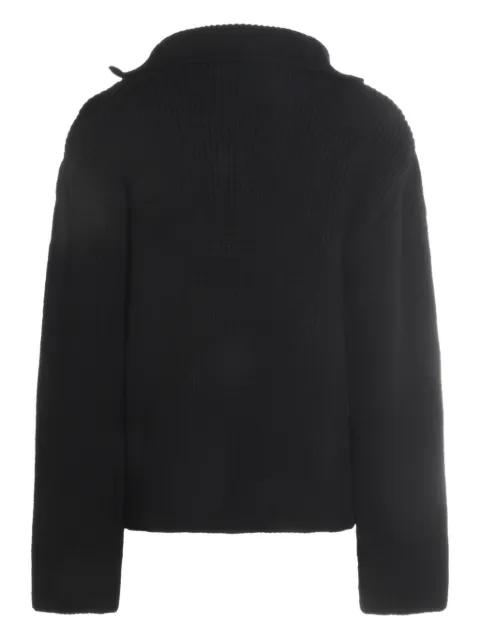 zip-neck ribbed sweater by COURREGES