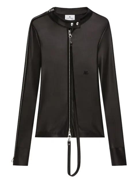 zip-up biker jacket by COURREGES