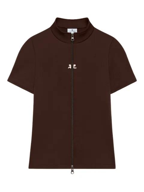 zip-up collared T-shirt by COURREGES