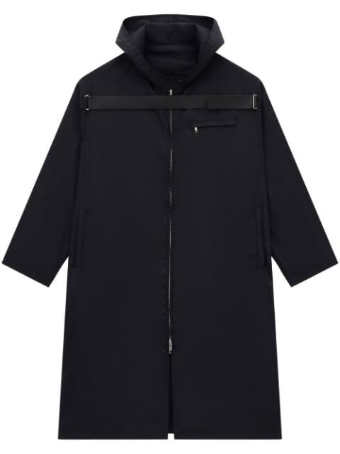 zip-up hoodied parka by COURREGES