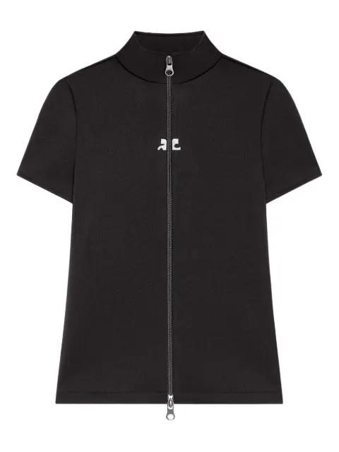 zip-up short-sleeve top by COURREGES