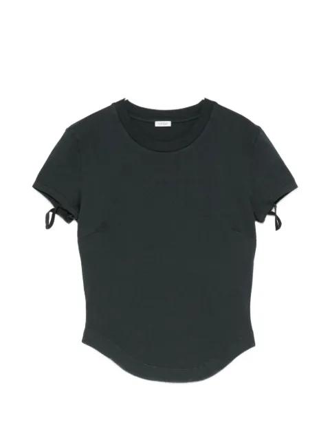 bow-detail curved-hem T-shirt by COVERT