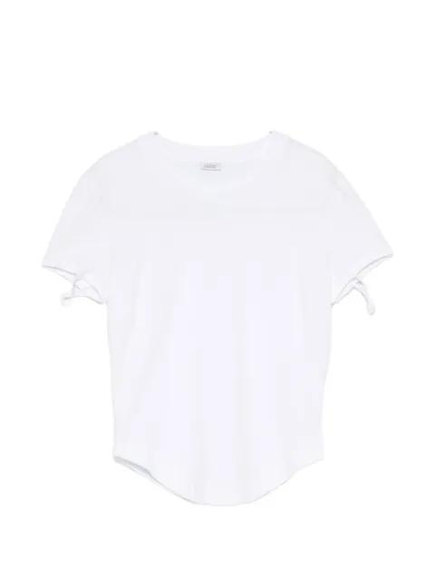 tie-detail curved-hem T-shirt by COVERT