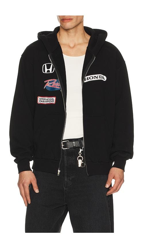 CPTN Apparel Raceworks Full Zip Hoodie in Black by CPTN APPAREL