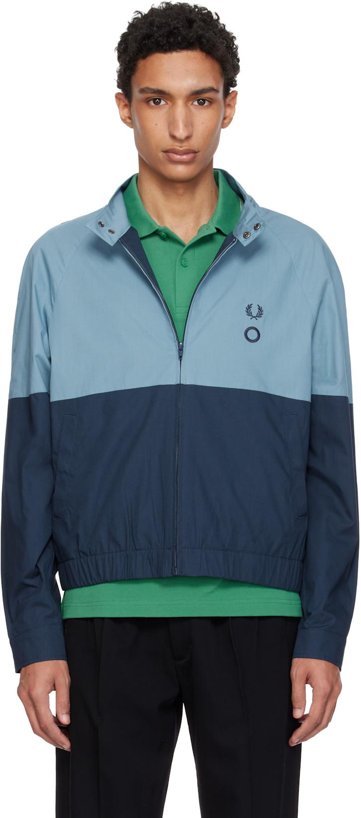 Blue Fred Perry Edition Raglan Shirt Jacket by CRAIG GREEN