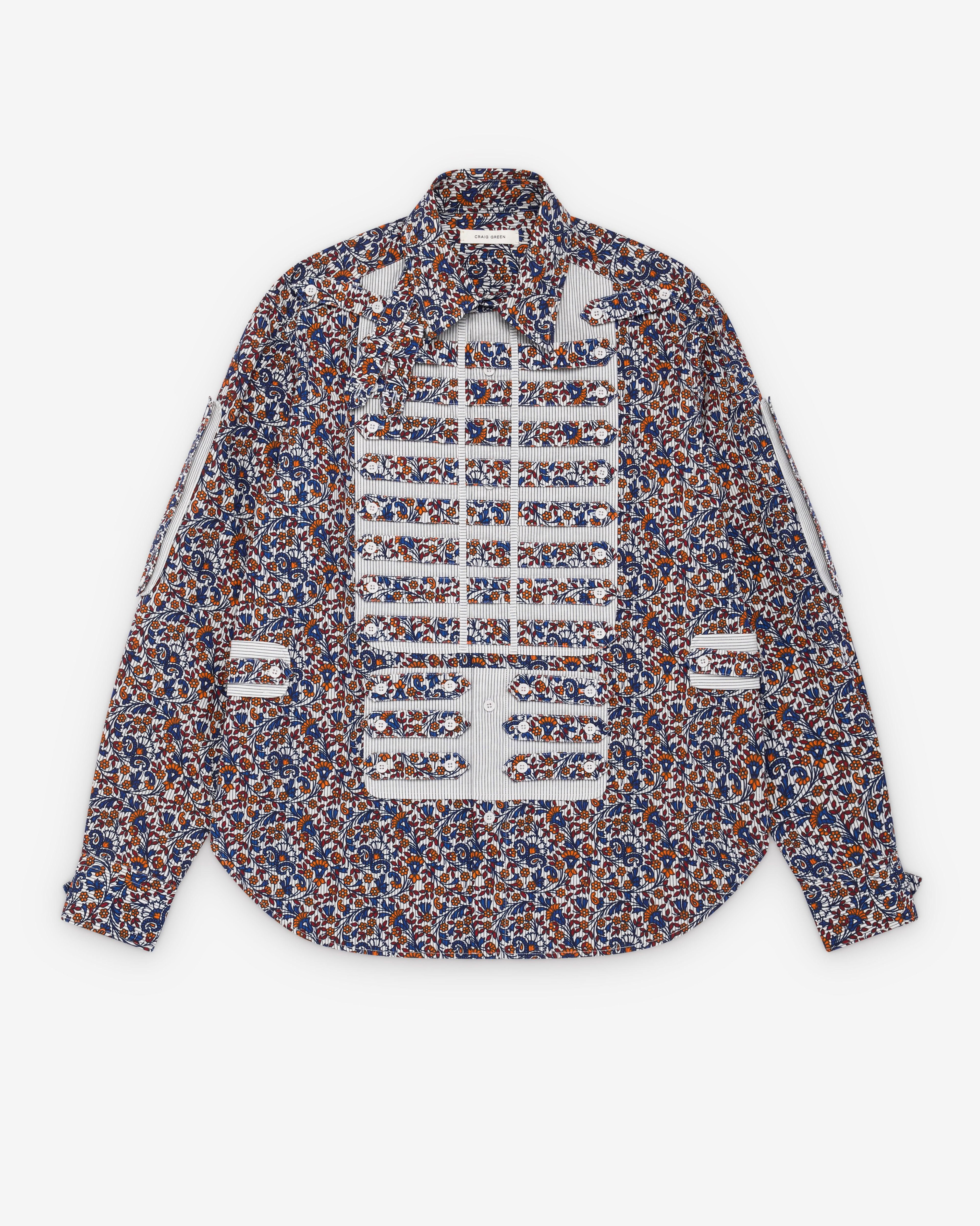 Craig Green - Men's Multi Tab Shirt - (Blue/Floral) by CRAIG GREEN