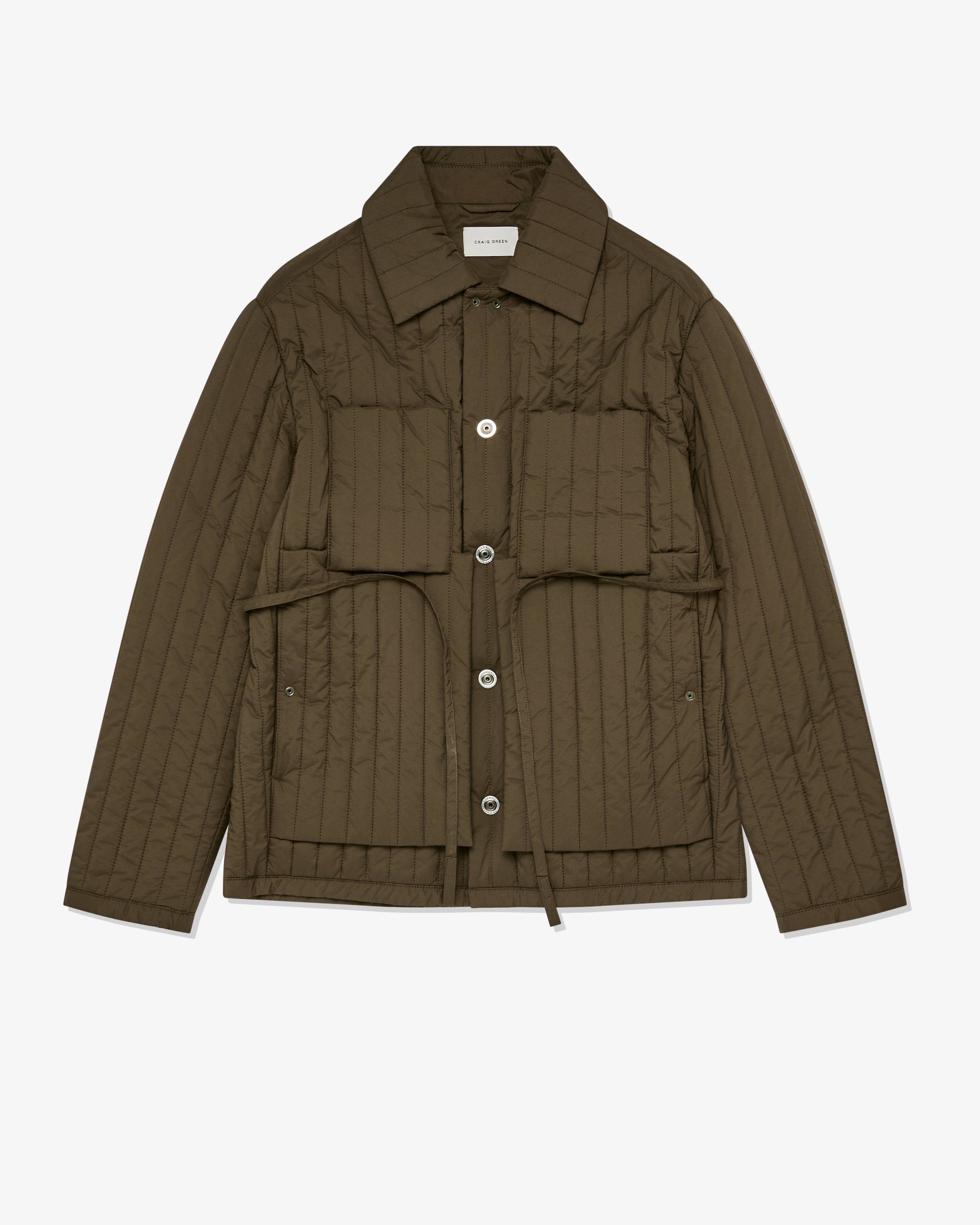 Craig Green - Men's Quilted Worker Jacket - (Brown) by CRAIG GREEN