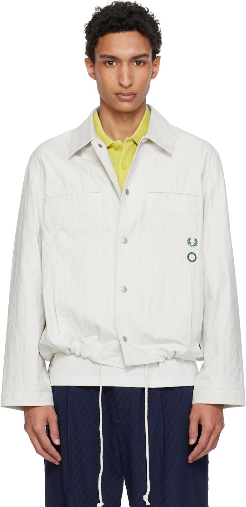 Gray Fred Perry Edition Empty Quilted Overshirt by CRAIG GREEN