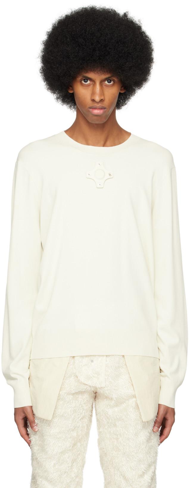 Off-White Eyelet Sweater by CRAIG GREEN