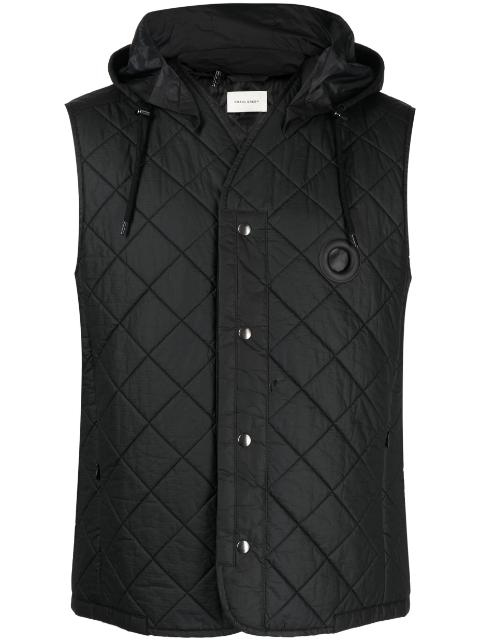 button-up quilted gilet by CRAIG GREEN