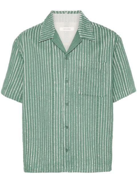 hand-frayed striped shirt by CRAIG GREEN