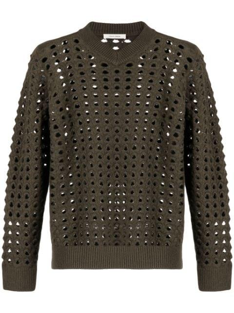 long-sleeve perforated sweatshirt by CRAIG GREEN