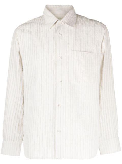 stripe-embroidered cotton shirt by CRAIG GREEN