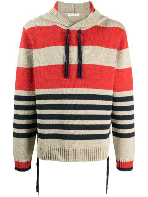 striped knitted hoodie by CRAIG GREEN