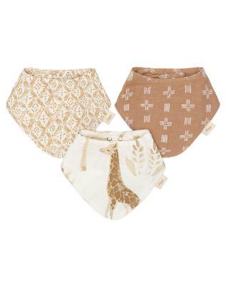 Kendi Safari Muslin Bib Set by CRANE BABY