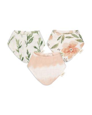 Parker Floral Muslin Bib Set by CRANE BABY