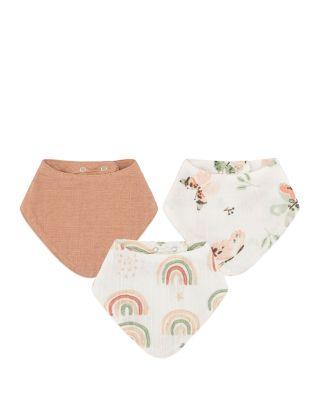Rainbow/Butterfly Muslin Bibs by CRANE BABY