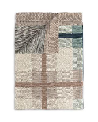 Unisex Charlie Farmhouse Knitted Plaid Blanket by CRANE BABY