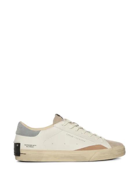 Distressed 2.0 leather sneakers by CRIME LONDON