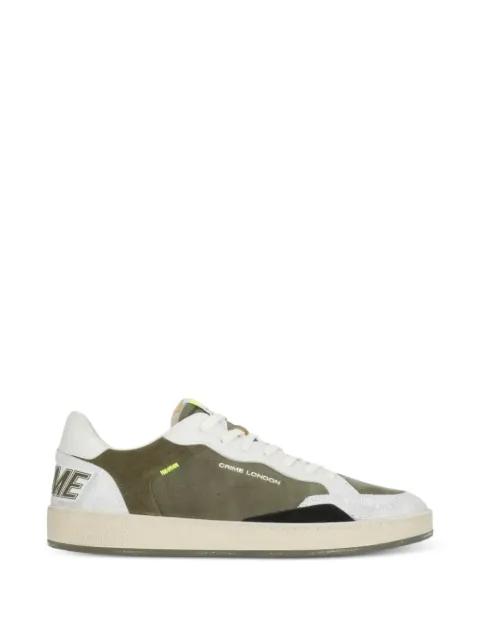 logo-detail leather sneakers by CRIME LONDON