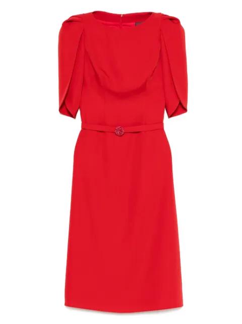 boat-neck dress by CRISTALLINI