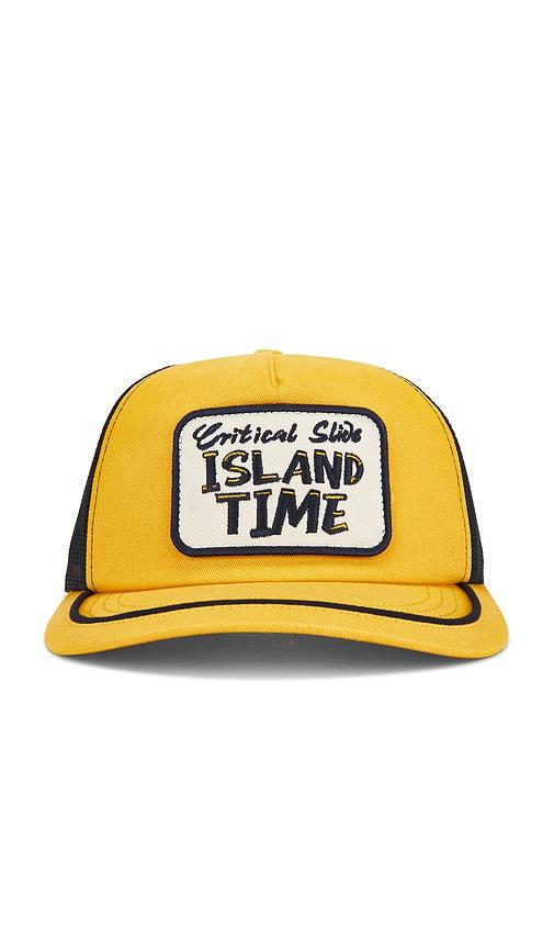 Critical Slide Island Time Trucker Cap in Yellow,Black by CRITICAL SLIDE