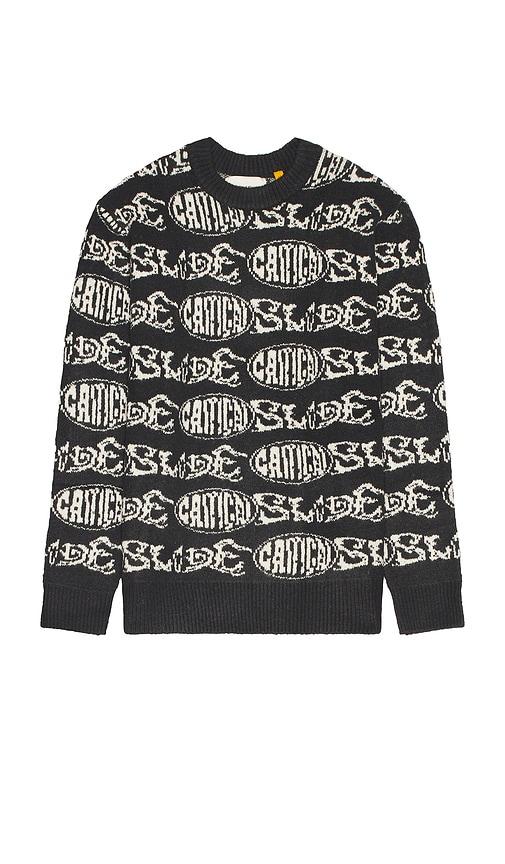 Critical Slide Madness Crew Knit Sweater in Black by CRITICAL SLIDE
