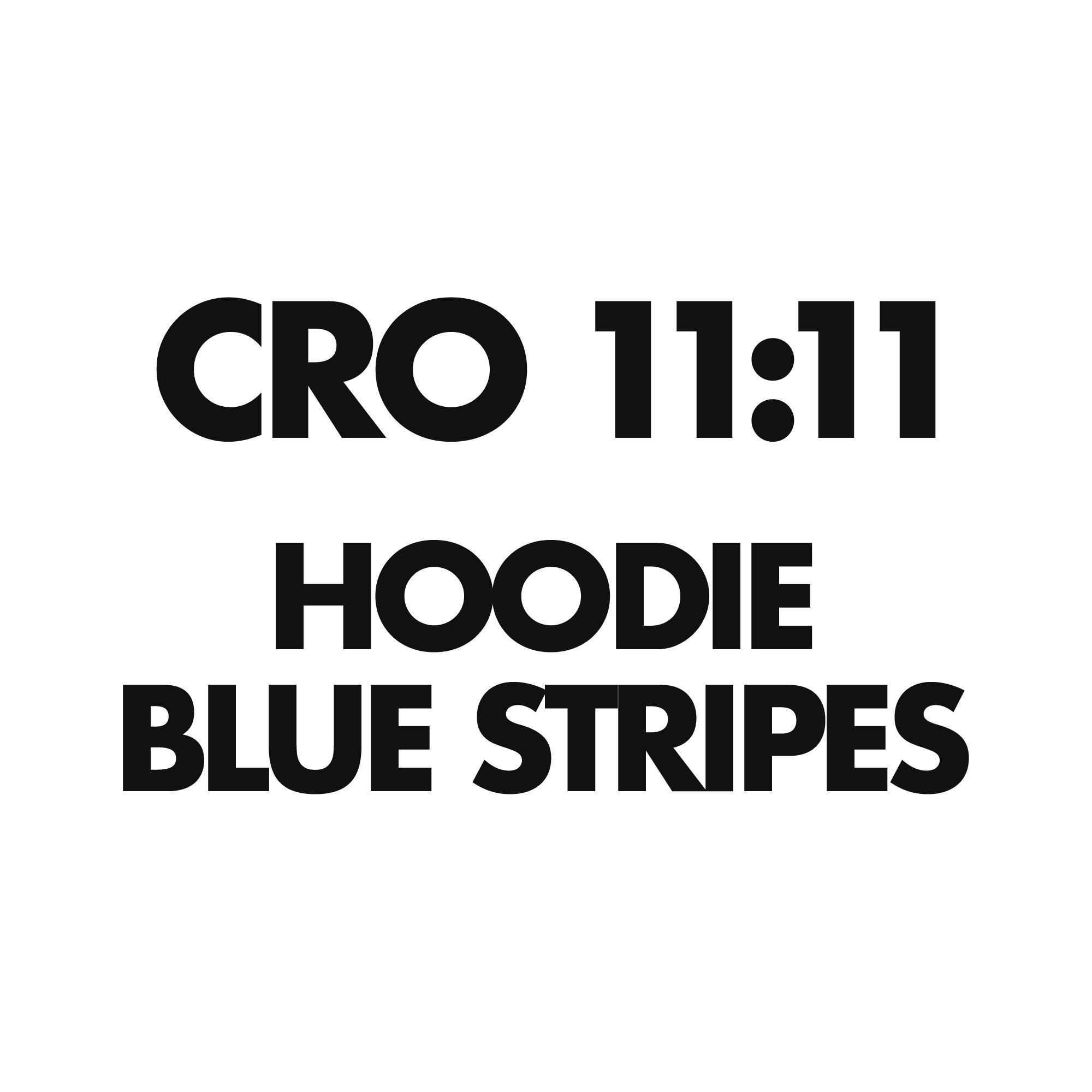 11:11 Hoodie blue stripes by CRO – 11:11 DIGITAL STREETWEAR
