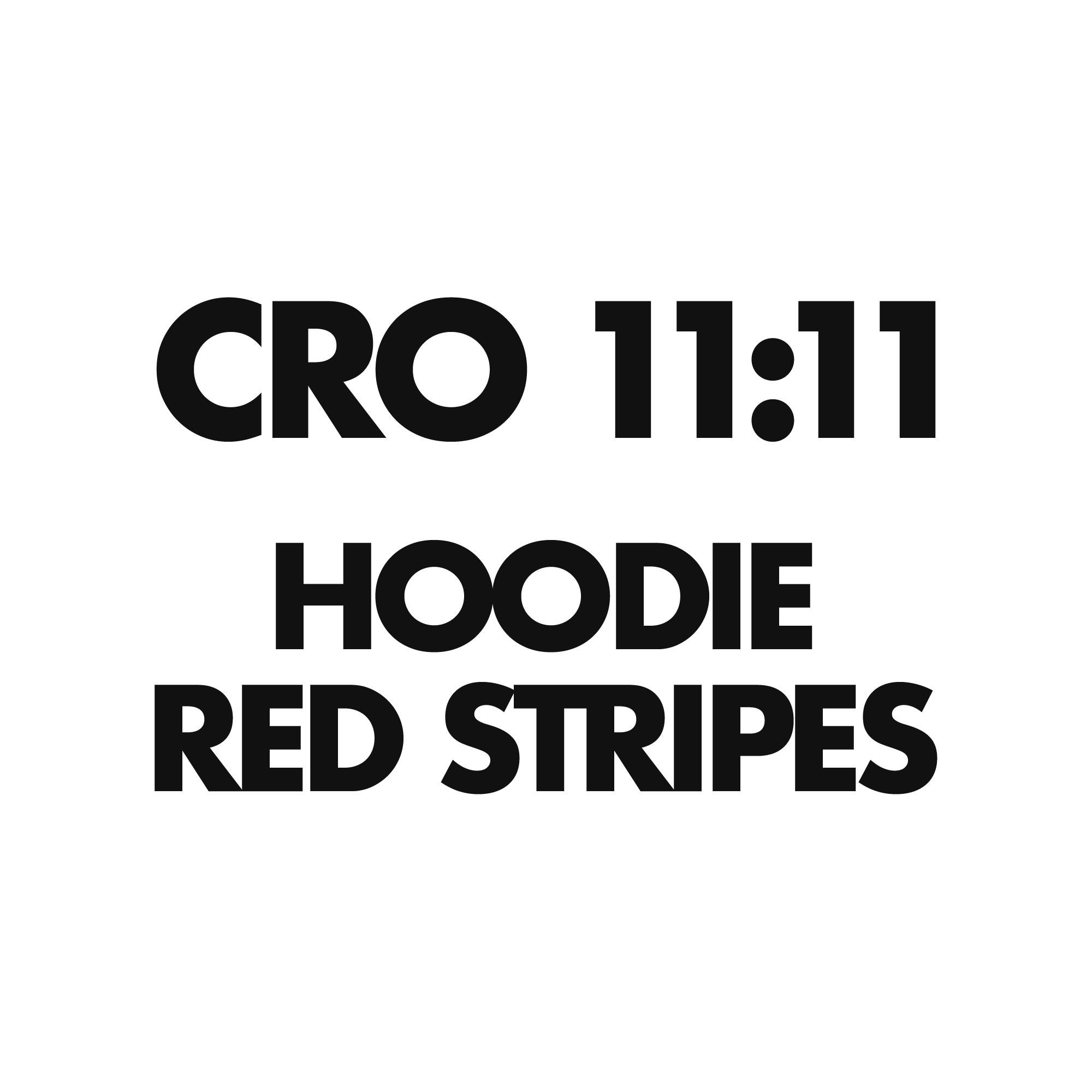 11:11 Hoodie red stripes by CRO – 11:11 DIGITAL STREETWEAR