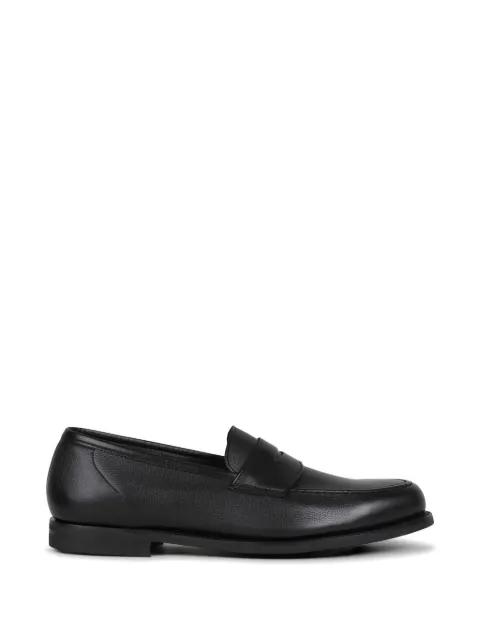 Harvard pebbled leather loafers by CROCKETT&JONES