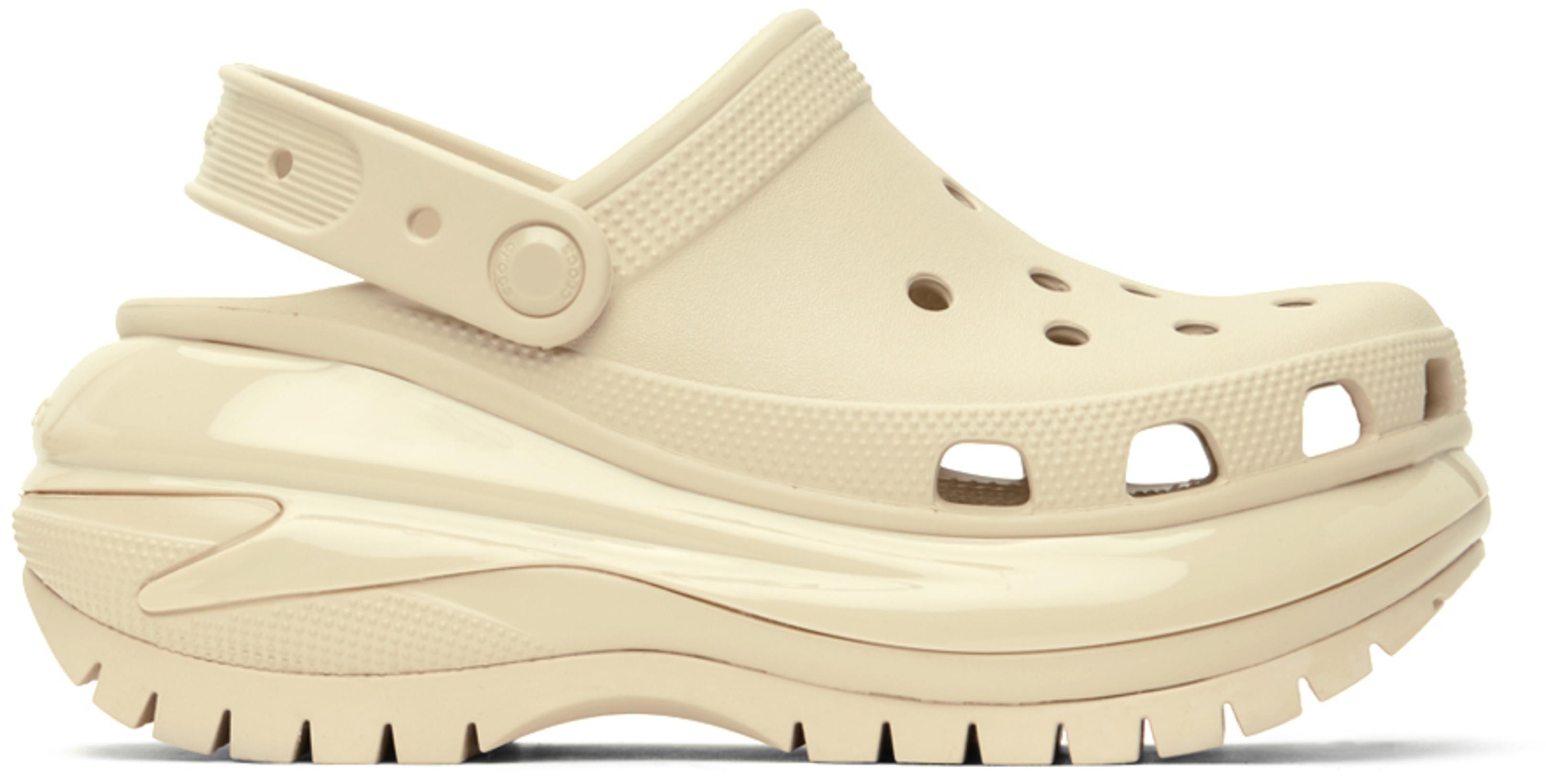 Beige Mega Crush Clogs by CROCS