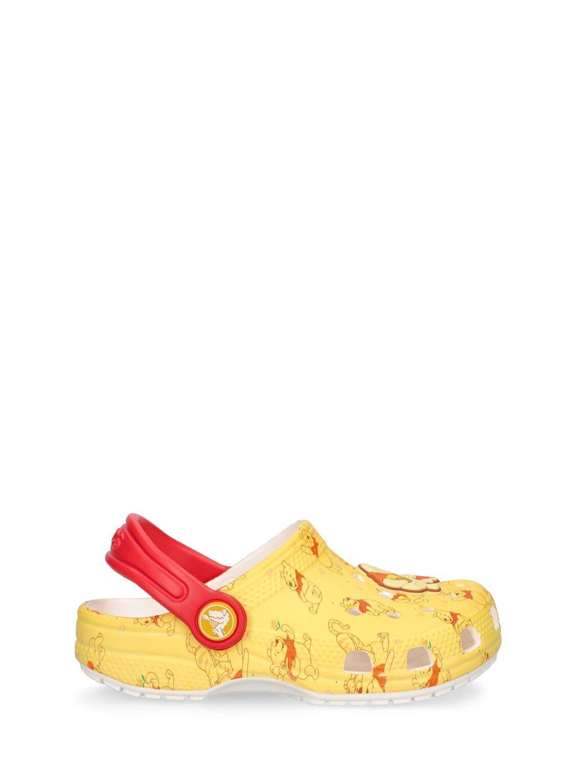 Winnie The Pooh Print Rubber Crocs by CROCS